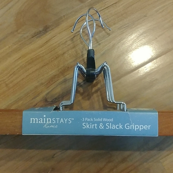 3 pack solid wood skirt and slack gripper